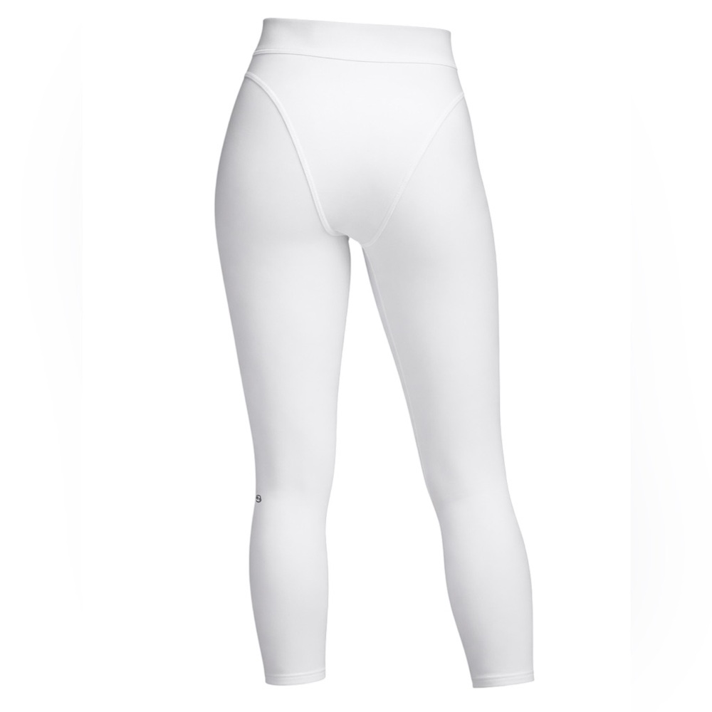 Lululemon Tights White Wunder Train Aerobic High Rise Twill Stretch Leggings 8